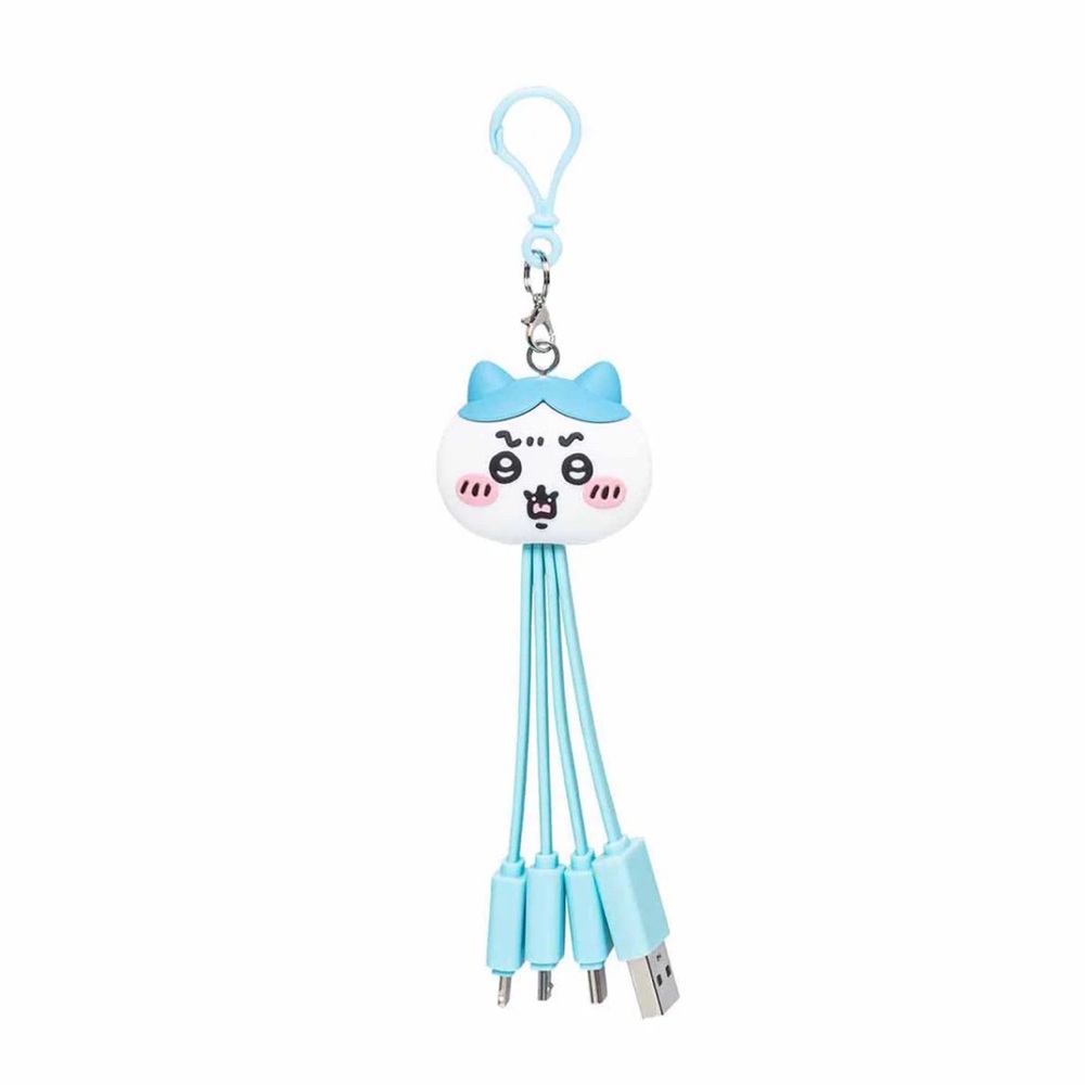 New Chiikawa Multi Smartphone Charging Cable USB Type-A -C Lighting - Hachiware